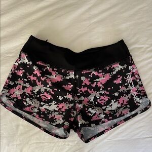 Women's Digital Camo Shorts - Black, Pink, Gray